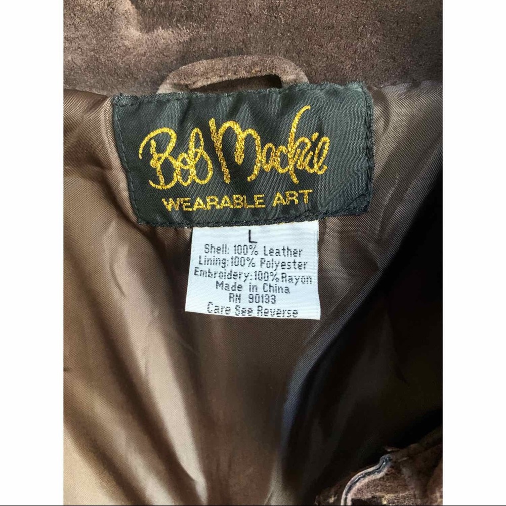 Vintage Bob Mackie 100% leather western jacket - Picture 3 of 4